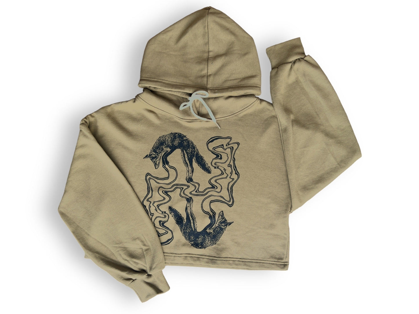 String Theory Cropped Fox Hoodie