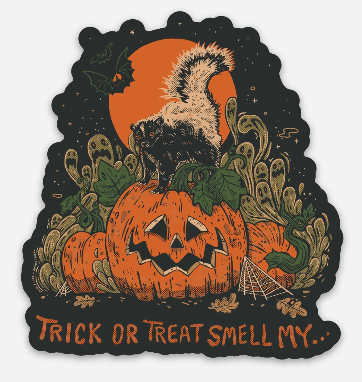 Trick Or Treat Smell My... Weatherproof Sticker