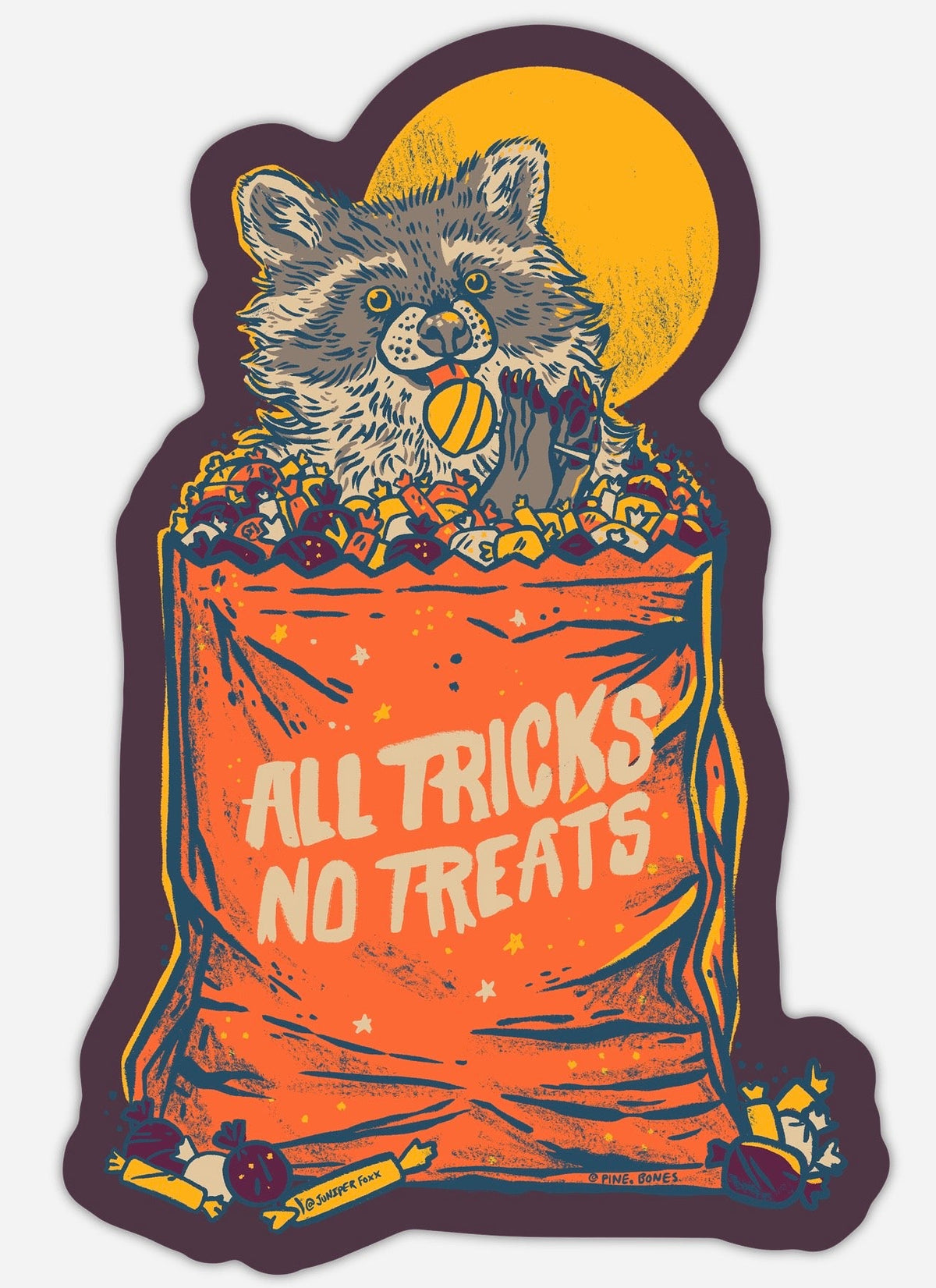 All Tricks No Treats Weatherproof Sticker