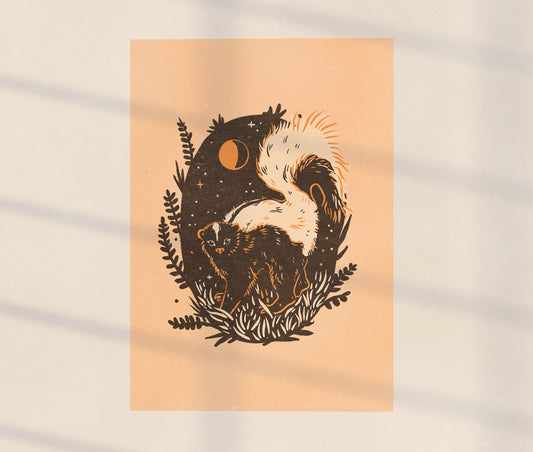Jam Jar Eclipse Skunk Art Print