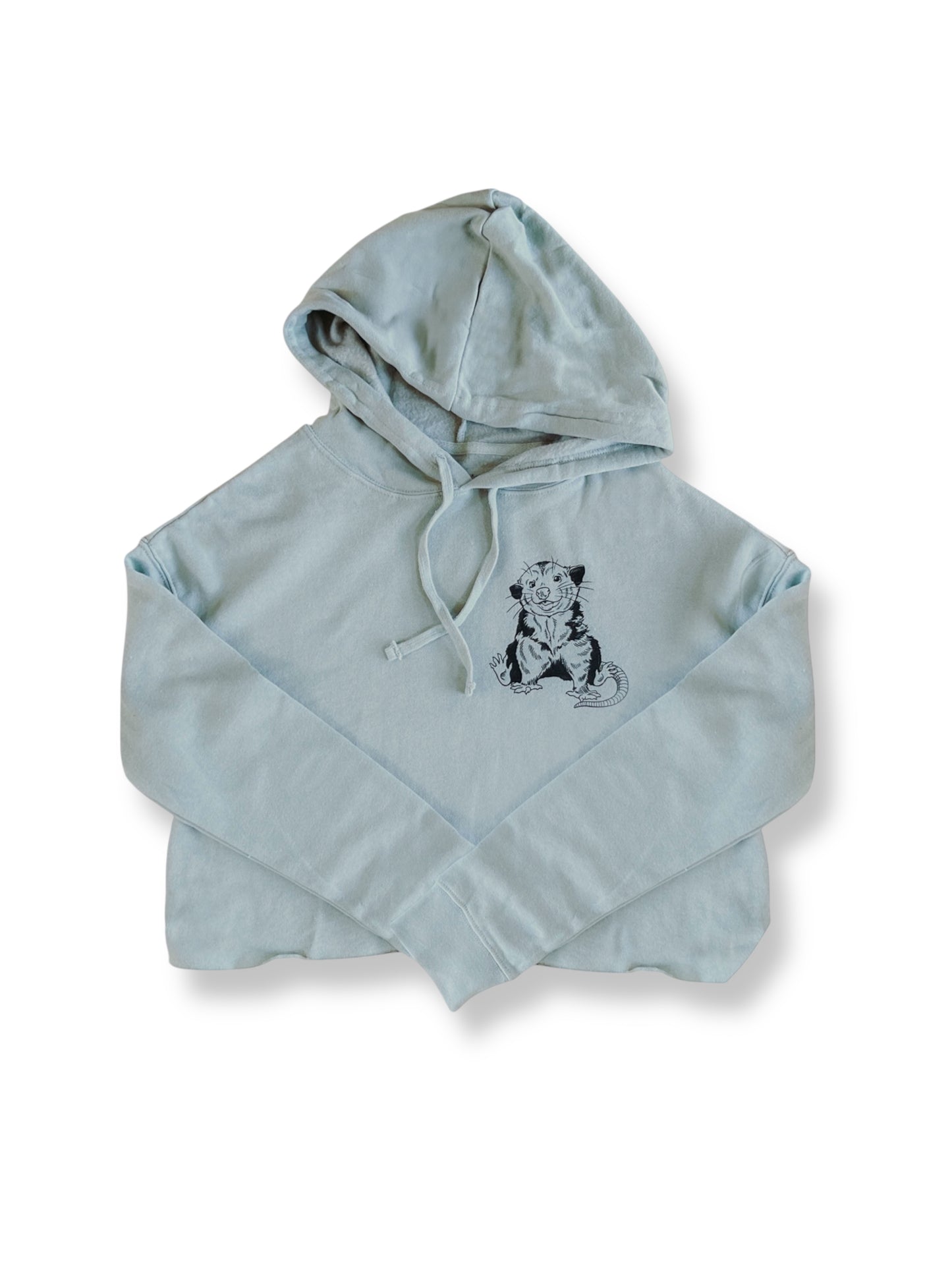 Mushroom The Opossum Cropped Hoodie