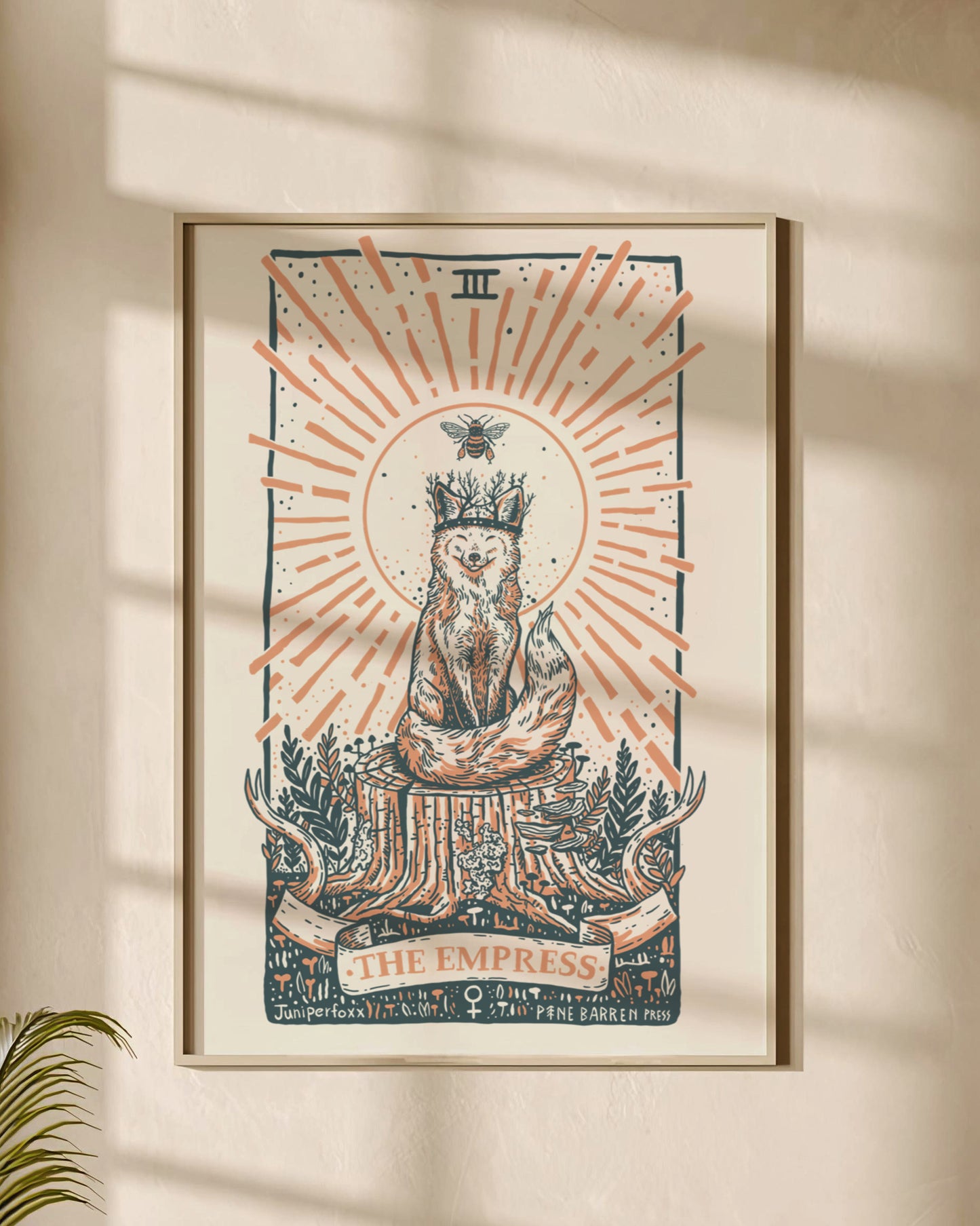 Empress Fox Tarot Art Print