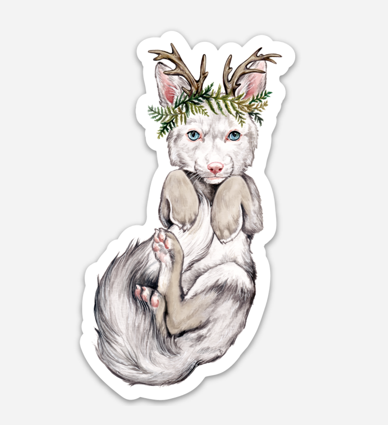 Elmwood The Forest Spirit Fox Vinyl Weatherproof Sticker
