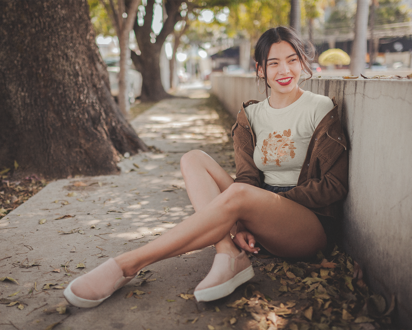 Mushroom Forest Cropped Tee