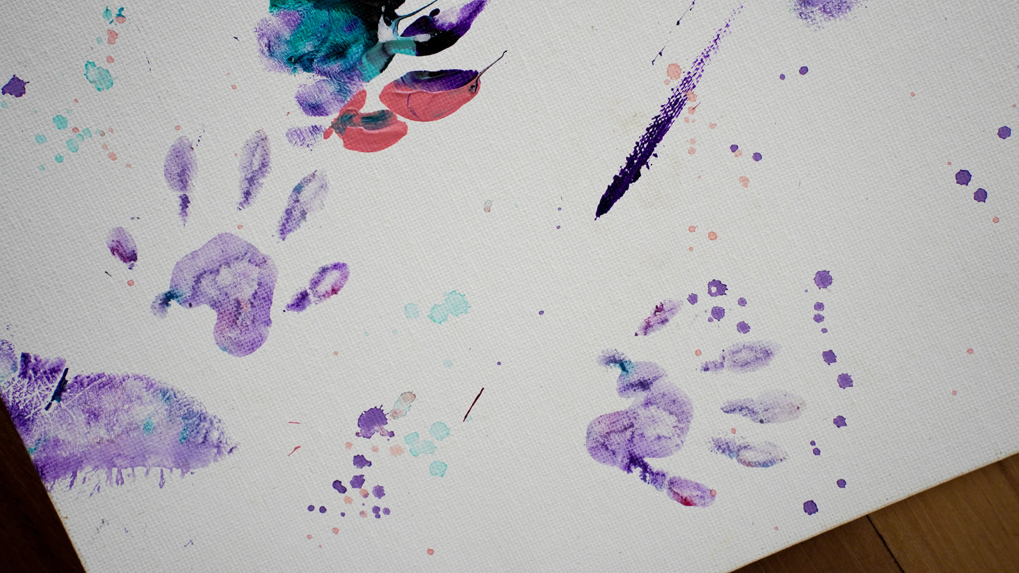 Raccoon Finger Paintings