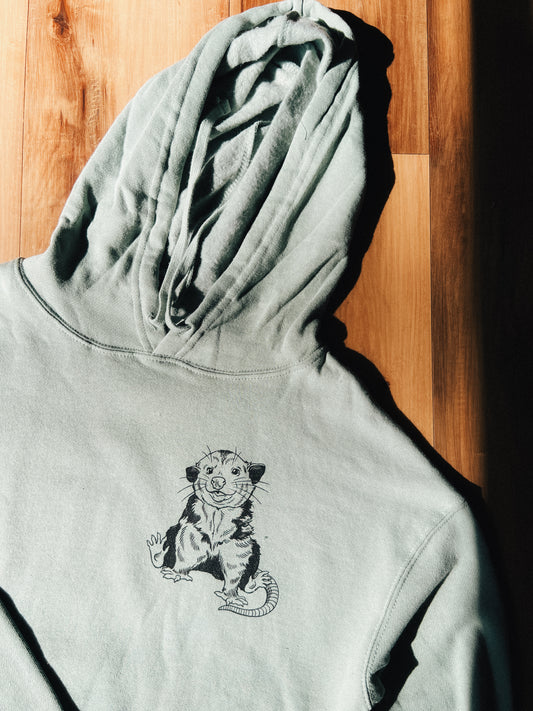 Mushroom The Opossum Cropped Hoodie