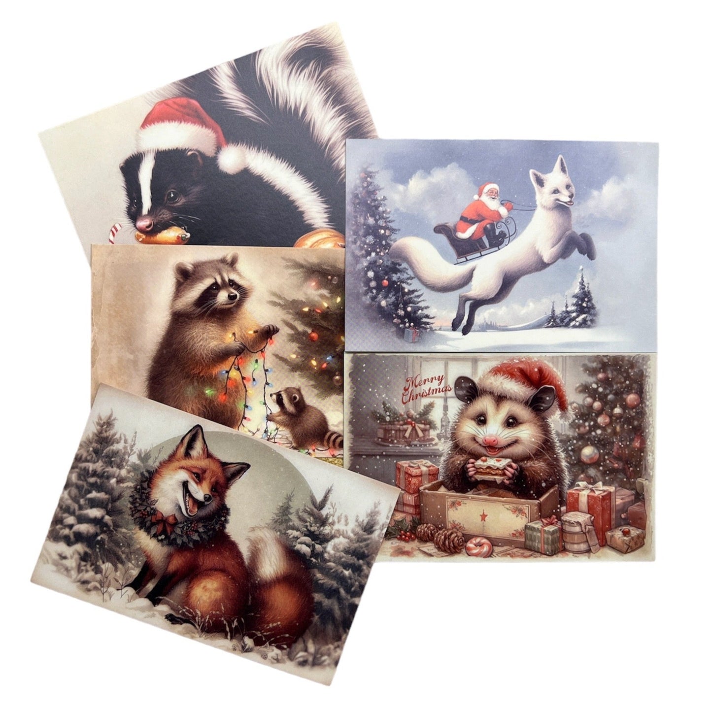 Vintage Inspired Holiday Postcard Bundle (5)